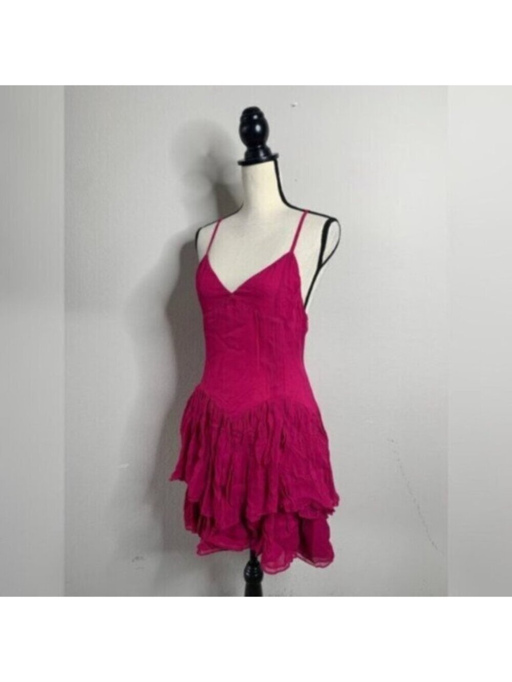 NWT Secret Mission Rasberry Ines Ruffle Mini Dress - Picture 5 of 16
